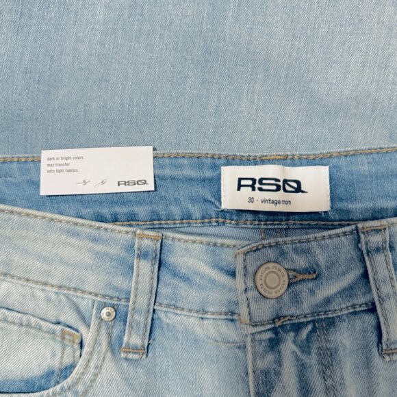 RSQ Vintage Mom Distressed Jeans (30), NWT - Picture 7 of 9